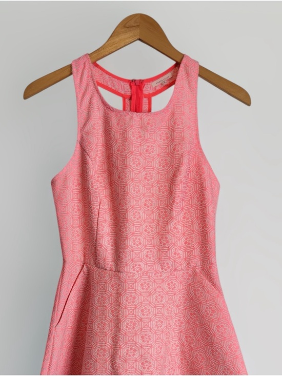 Under Skies Pink Sleeveless Fit & Flare Mini Dress Sz S - Picture 10 of 12